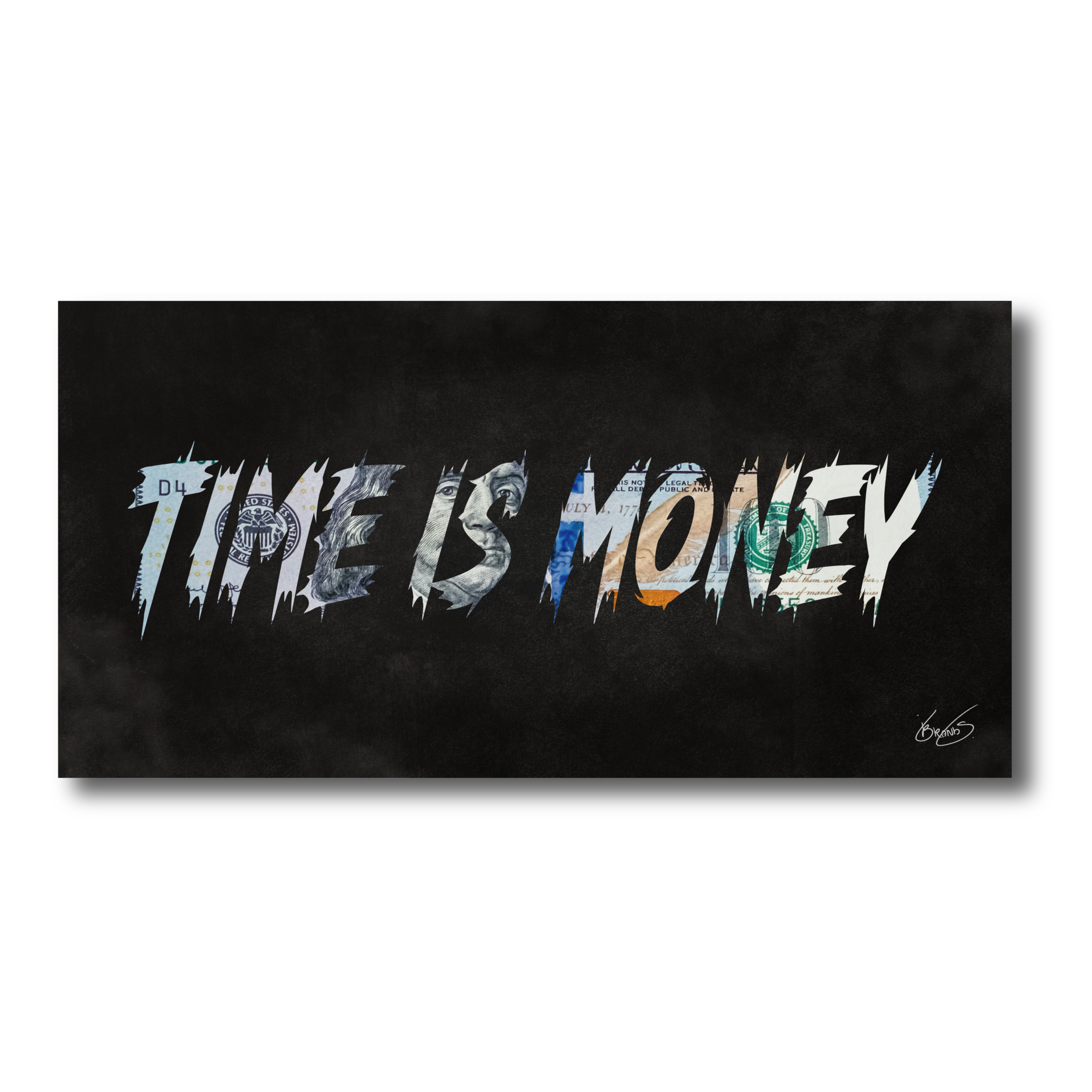 Dollar Time Is Money Canvas