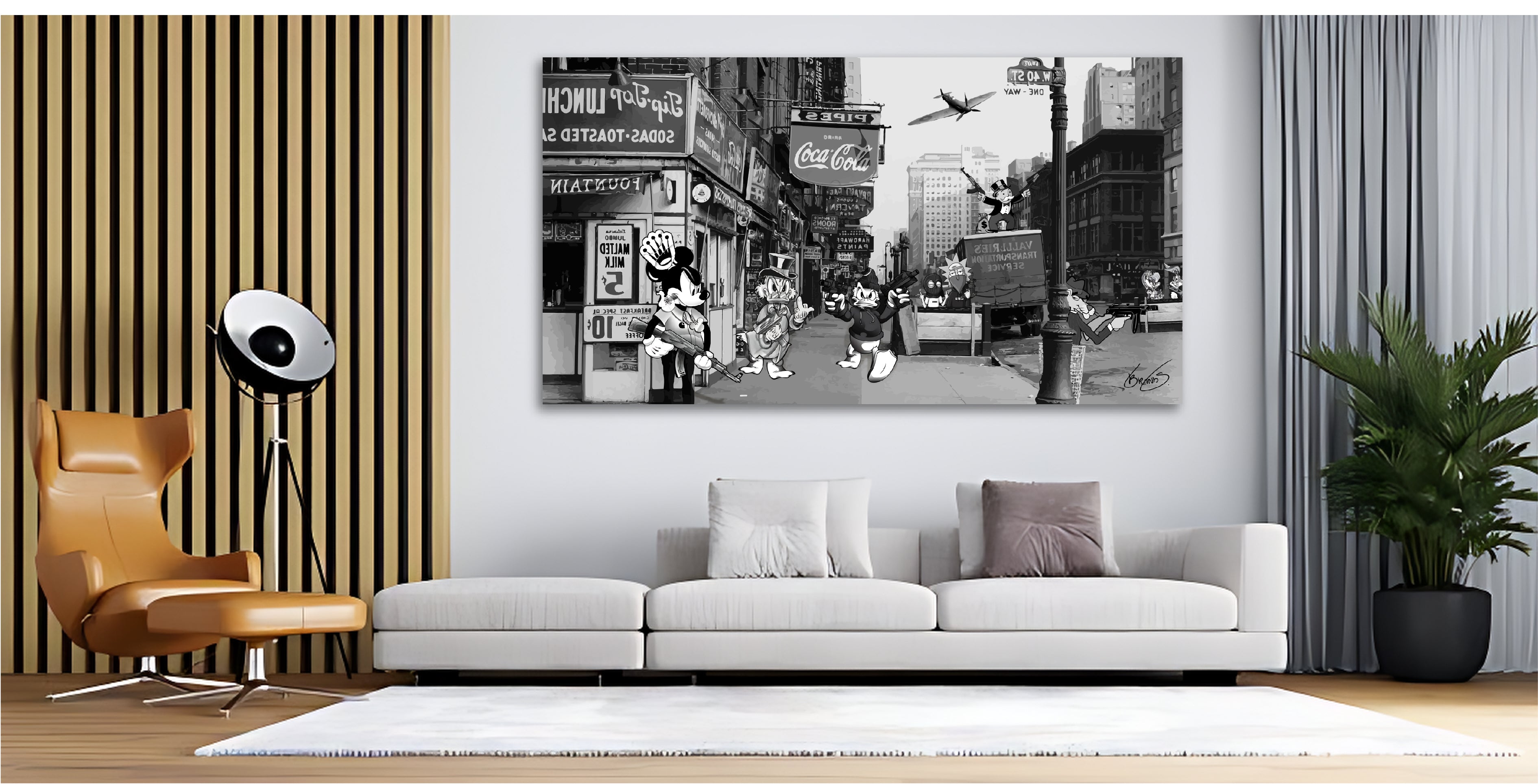 Old School Hood Cartoon Wall Art