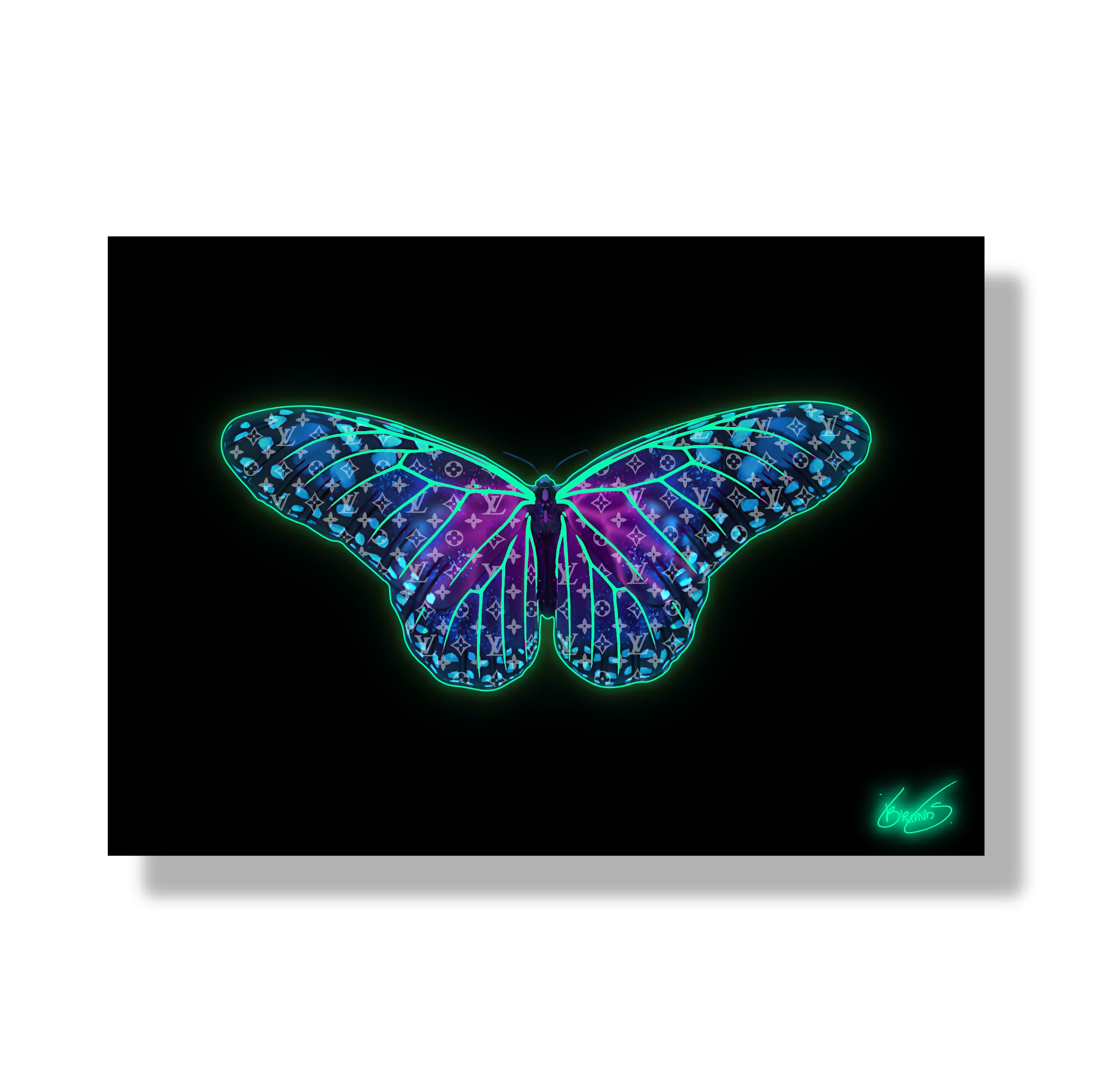 Butterfly Designer Mint Acrylglas